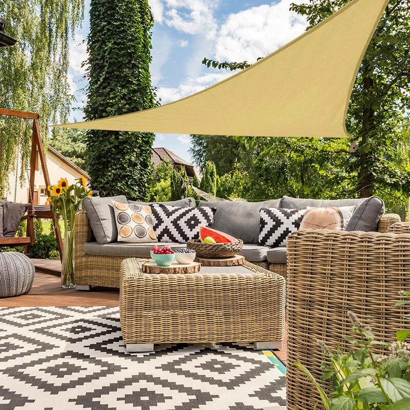 Aktive Garden Store D'ombrage Triangulaire Couleur CrĂšme â Image 2