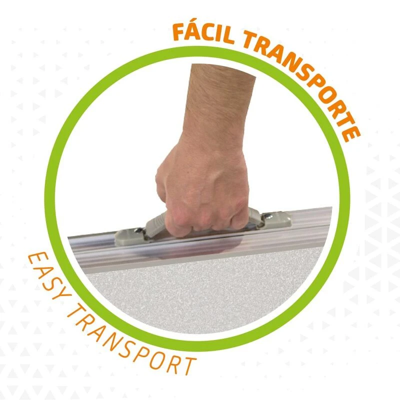 AKTIVE - Table Pliante Avec 2 Tabourets Et PoignĂ©e De Transpor, Gris â Image 3