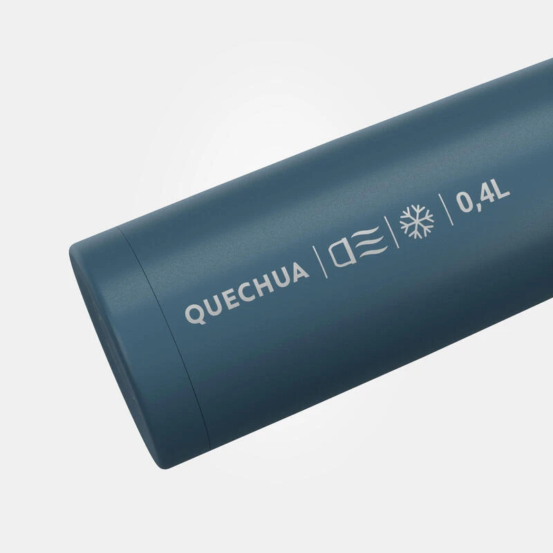 Quechua Bouteille Isotherme Inox 0,4L Avec Gobelet Pour La Randonnée - Bleu – Image 3