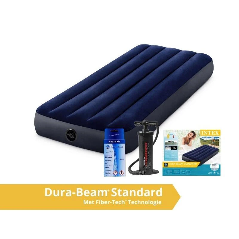 Intex Classic Downy - Lit Gonflable - 191x76x25cm - Compris Les Accessoires