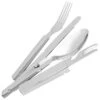 Couverts Camping Inox | Couteau, Cuillère, Fourchette, Ouvre-boîte | 1 Personne