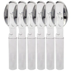 Couverts Camping Inox | Couteau, Cuillère, Fourchette, Ouvre-boîte | 6 Personnes