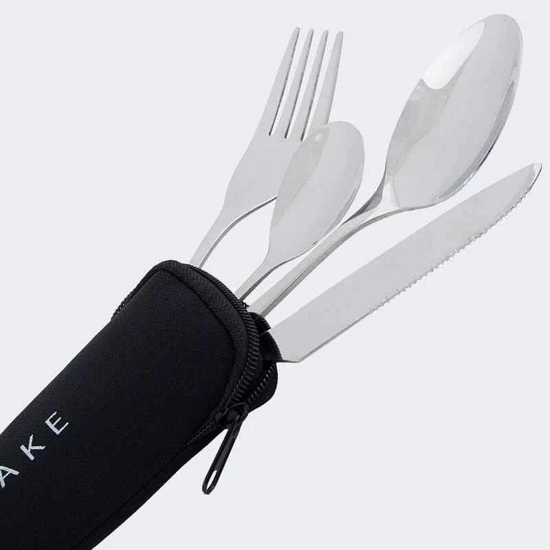 Couverts De Camping Set | Fourchette, Couteau, 2 CuillĂšres | Incl. Sac | Acier â Image 4