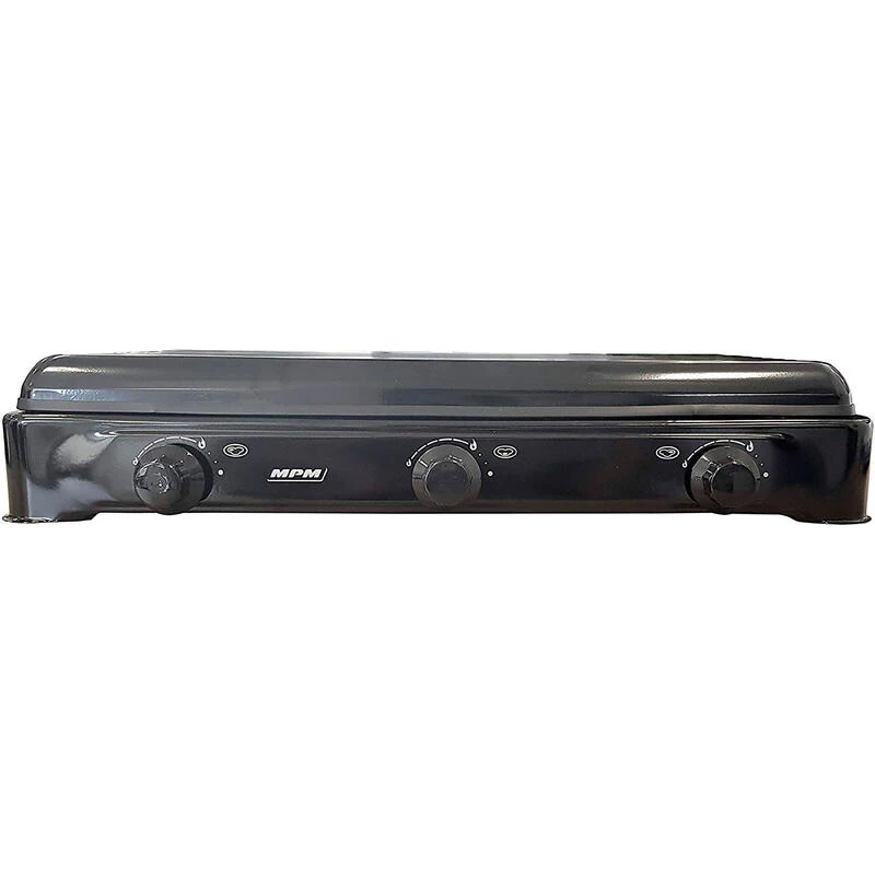 MPM Cuisinière à Gaz Portable Pour Le Camping Avec 3 Feux Couvercle Smile – Image 3