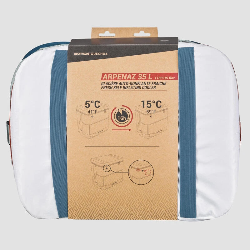 Quechua GLACIERE SOUPLE DE CAMPING - 35 LITRES - CONSERVATION AU FRAIS 17 HEURES â Image 4