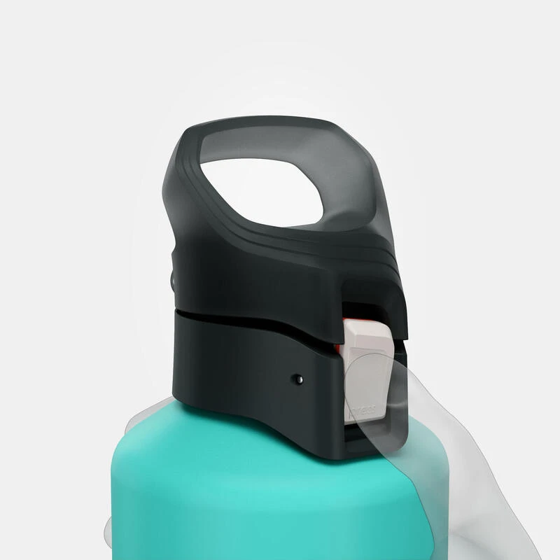 Quechua Gourde Alu 1L Avec Bouchon à Ouverture Rapide Pour La Randonnée - Vert – Image 5