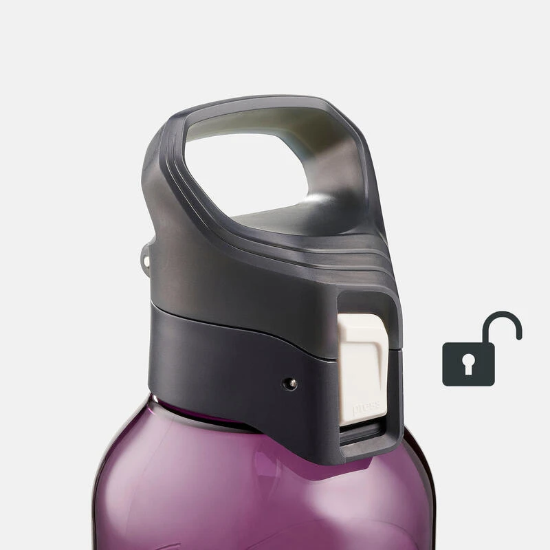 Quechua Gourde Ecozen® 0,8L Avec Bouchon Ouverture Rapide Pour La Randonnée - Violet – Image 7