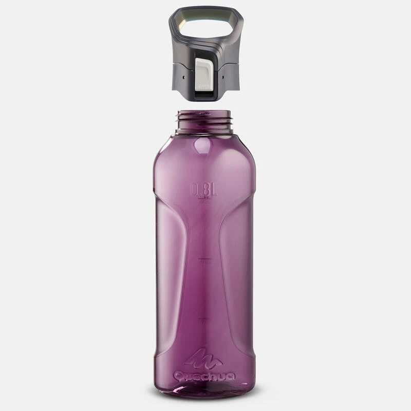 Quechua Gourde Ecozen® 0,8L Avec Bouchon Ouverture Rapide Pour La Randonnée - Violet – Image 10