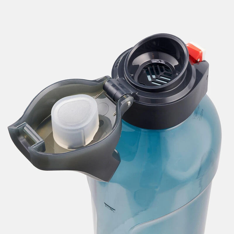 Quechua Gourde Rando MH500 Bouchon Ouverture Rapide 1,2 Litre Plastique (Ecozen®) Bleu – Image 9