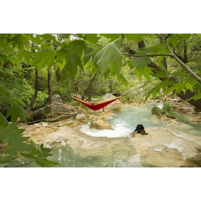 TICKET TO THE MOON Hamac King Size Bordeaux / Jaune – Image 3