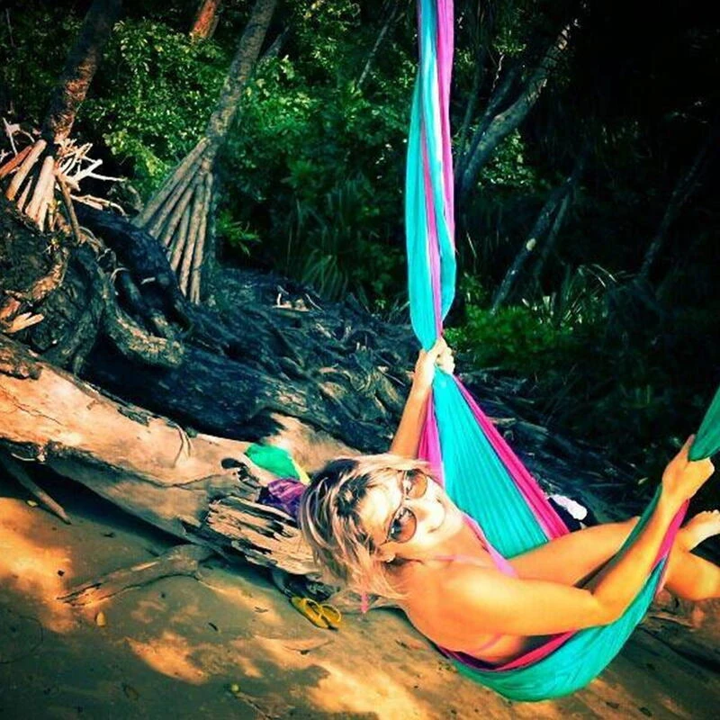 TICKET TO THE MOON Hamac TTTM King Size Bleu Aqua / Rose – Image 4