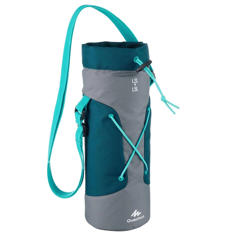 Quechua Housse Isotherme Pour Gourde Randonnée 1,2 à 1,5 Litre Gris/bleu – Image 4