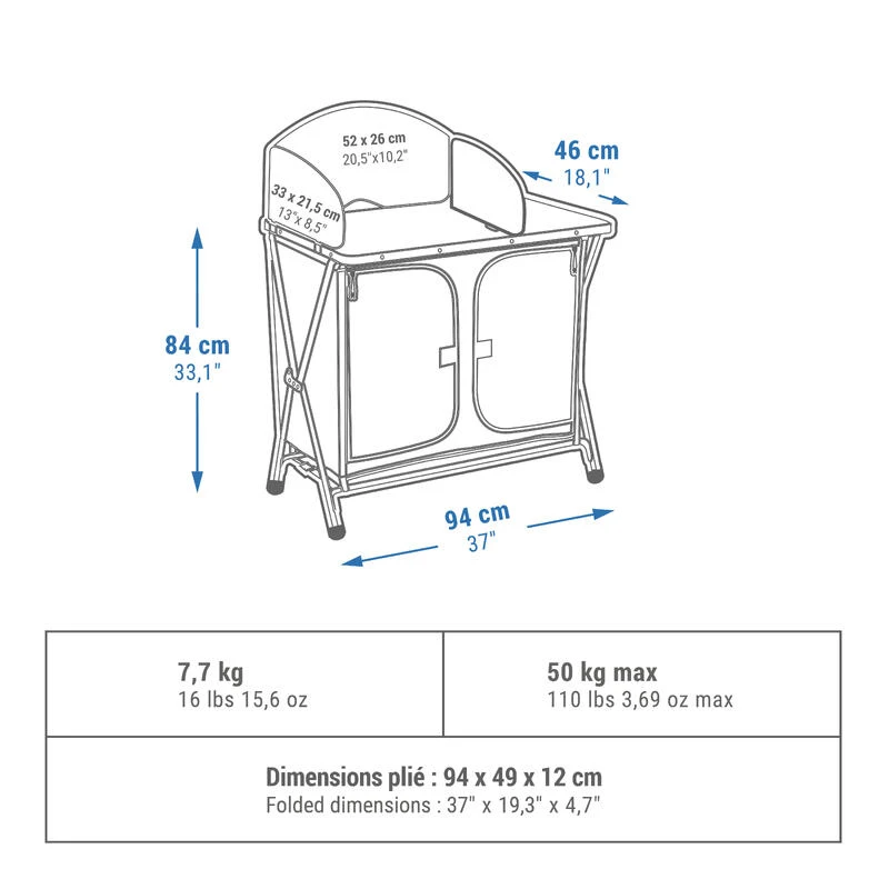 Quechua MEUBLE DE CUISINE PLIABLE POUR LE CAMPING – Image 2
