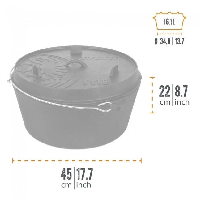 Petromax Dutch Oven FT18-18QT - Sans Pieds â Image 3