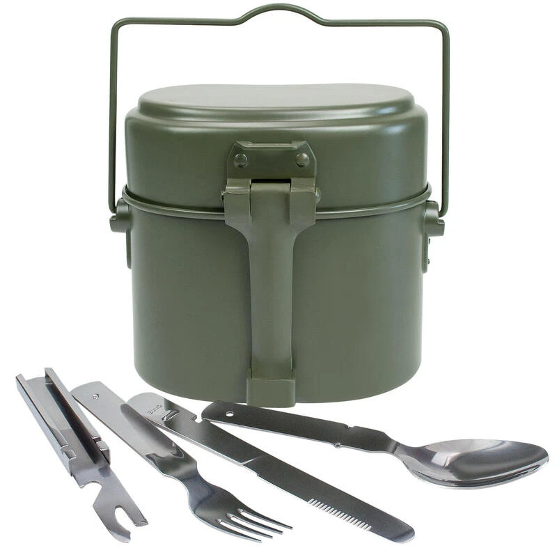 Set De Batterie De Cuisine & Couverts De Camping | Aluminium & Inox