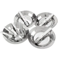 Set De Couverts De Camping & Assiette Creuse Inox | 4 Personnes