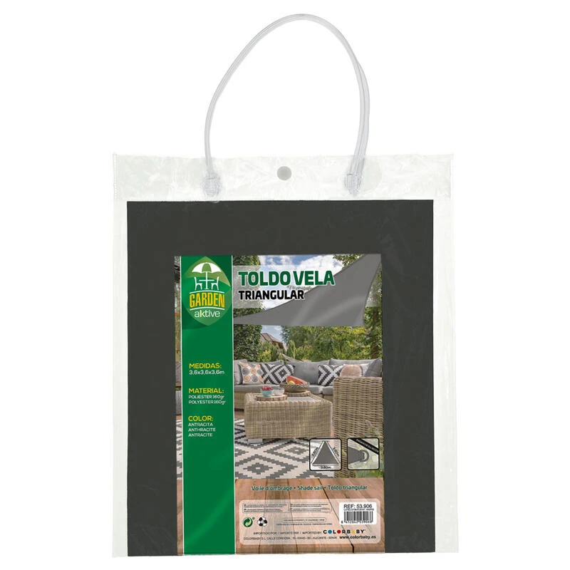 Store Ă Voile Triangulaire Aktive Garden Gris Anthracite â Image 4