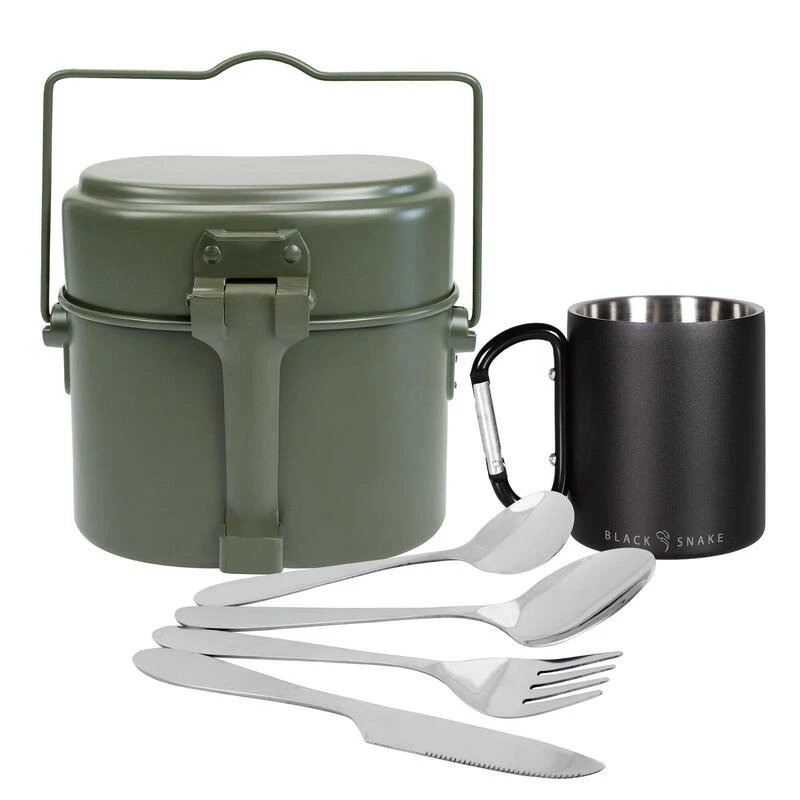 Tasse Thermique Mousqueton, Batterie De Cuisine Et Couverts De Camping Set