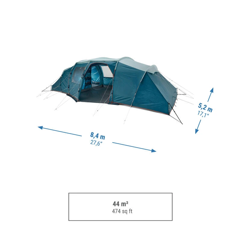 Quechua Tente à Arceaux De Camping - Arpenaz 8.4 - 8 Personnes - 4 Chambres – Image 3