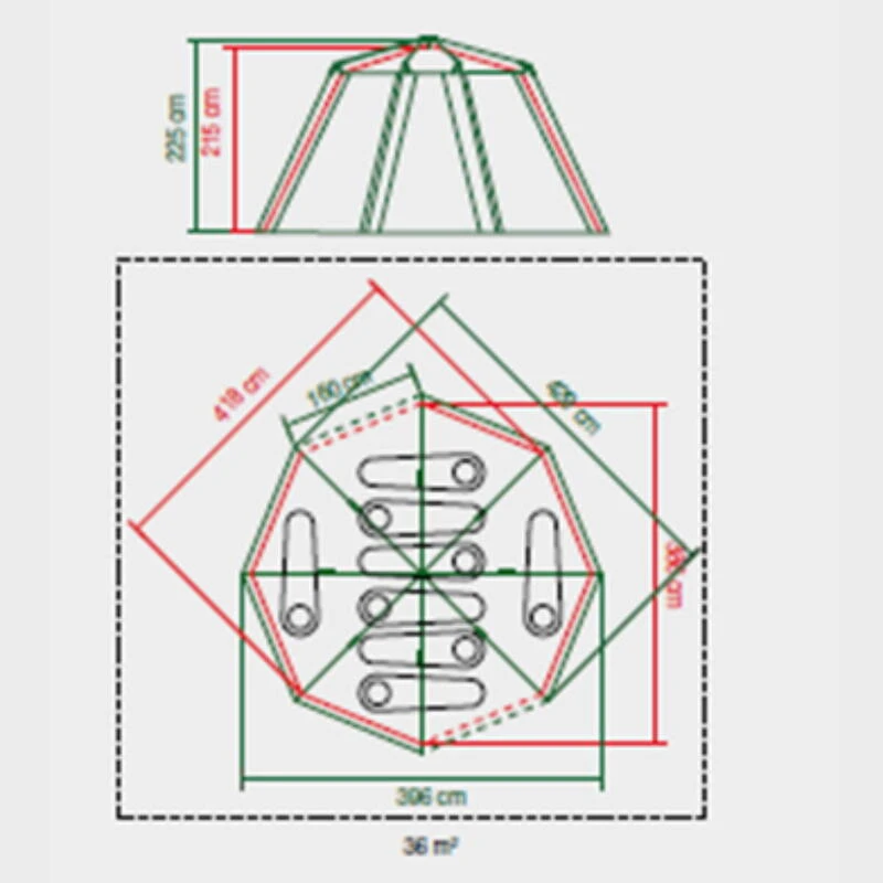 Tente Coleman 8 Personnes Octagon Gris â Image 7