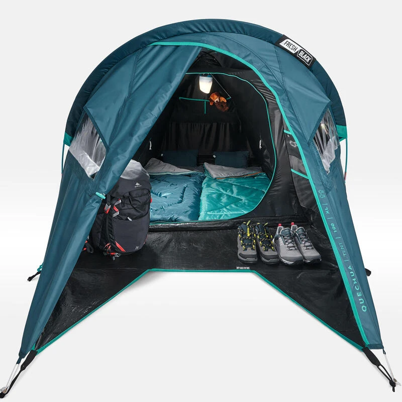 Quechua Tente De Camping - MH100 XL - 2 Places - Fresh & Black â Image 5