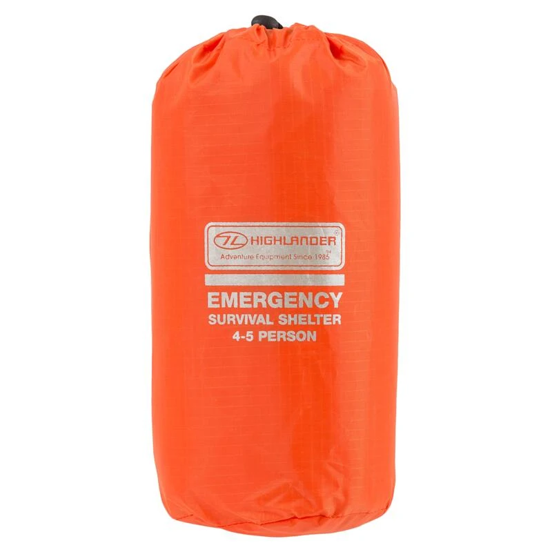 HIGHLANDER Tente D'urgence Abri De Survie 4-5 Personnes - Orange â Image 2
