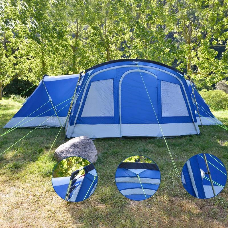 Tente Familiale DĂŽme Nimbus 12 - Camping - 12 Personnes - 3 Cabines â Image 6