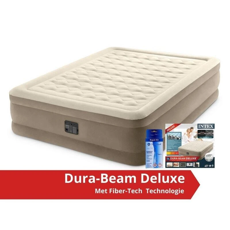 Intex Ultra Plush Queen Airbed - Lit Gonflable - 203x152x46cm - Compris Accessoires